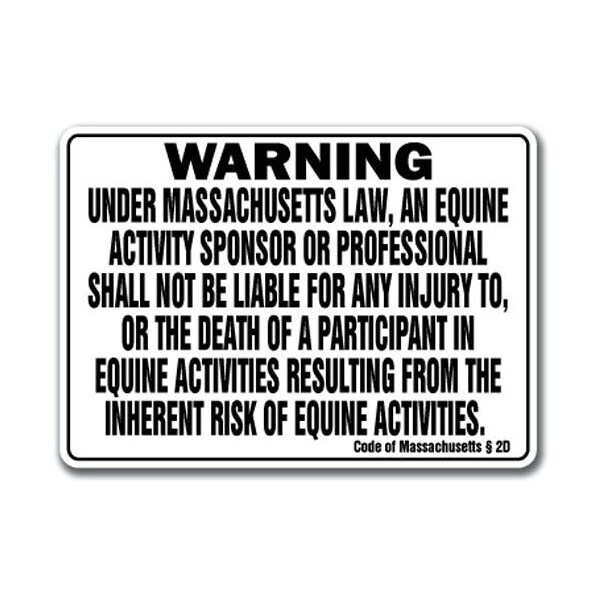 Signmission 14 in Height, 10 in Width, Plastic, 10" x 14", WS-Massachusetts Equine WS-Massachusetts Equine - main